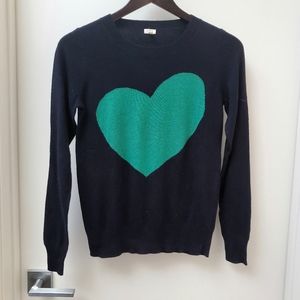 Jcrew heart sweater (xxs)